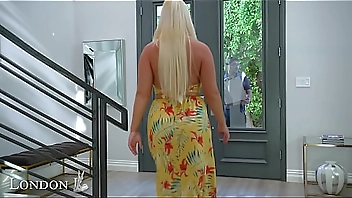 Busty Blonde London River Gets Pussy Filled With Delivery Man's Hot Cream